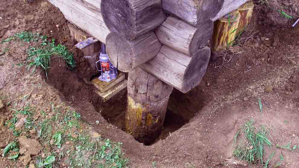 Деревянный столбчатый фундамент